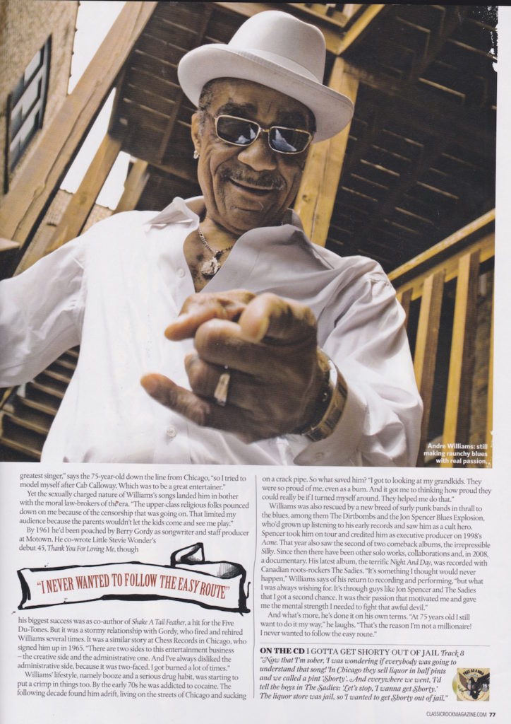 Andre Williams & The Sadies - Classic Rock: Article (PRESS, UK)