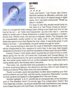 Cat Power - Sun: Stool Pigeon review