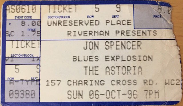 The Jon Spencer Blues Explosion - London Astoria, London, UK (6 October 1996)