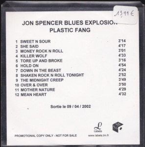 The Jon Spencer Blues Explosion - Plastic Fang [Promo] (CD, FRANCE) - Front