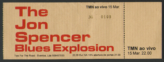 The Jon Spencer Blues Explosion - TMN Ao Vivo, Lisboa, Portugal (15 March 2012)