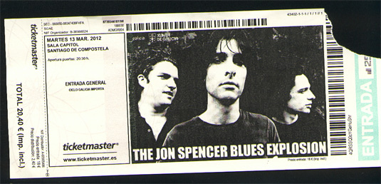 The Jon Spencer Blues Explosion - Sala Capitol, Santiago de Compostela, Spain (13th March 2012)