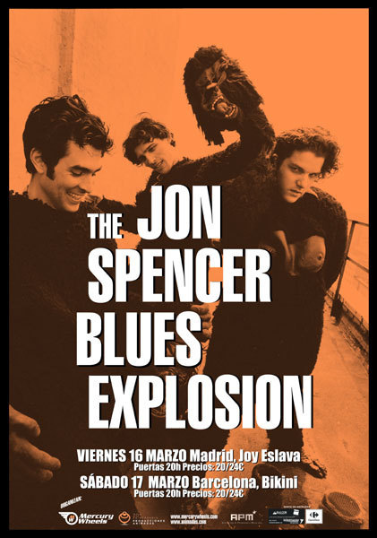 The Jon Spencer Blues Explosion - Sala Bikini, Barcelona, Spain (17 March 2012) - Poster