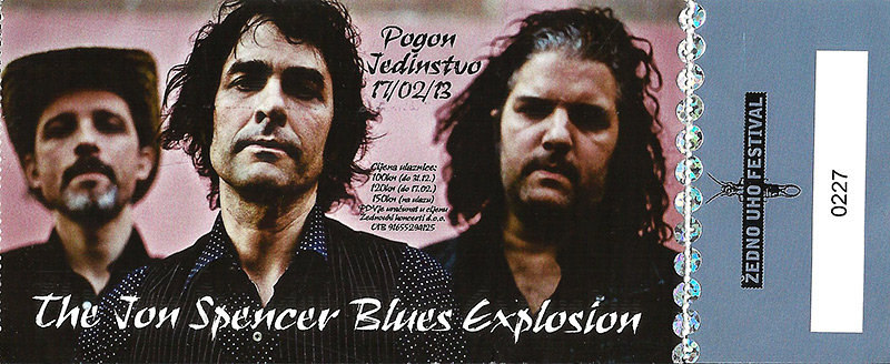 The Jon Spencer Blues Explosion - Pogon Jedinstvo, Zagreb, Croatia (17 February 2013)