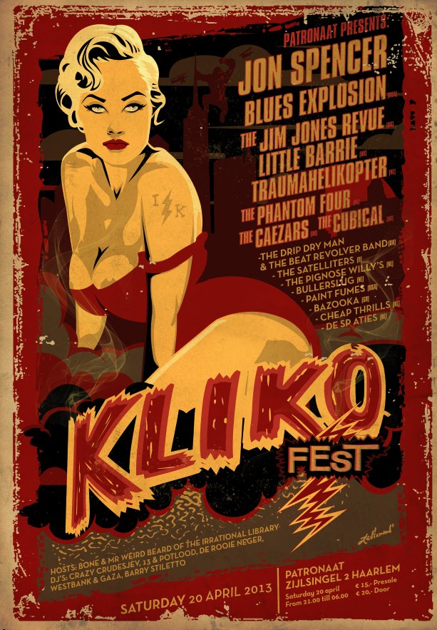 Jon Spencer Blues Explosion - Kliko Fest, Patronaat, Haarlem, Netherlands (20 April 2013)