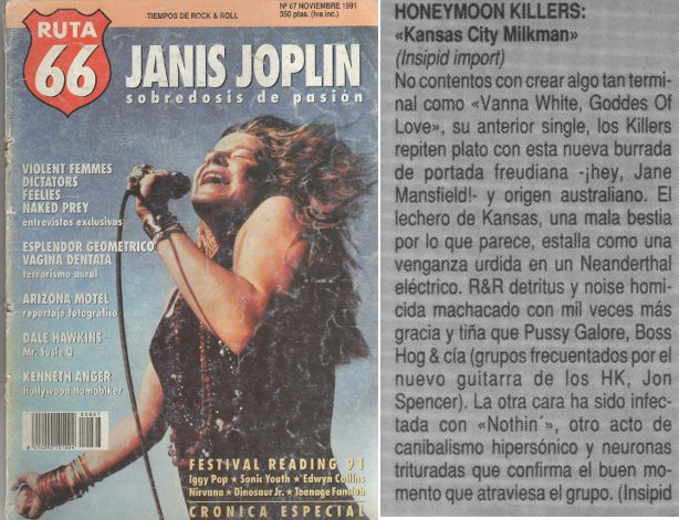 Honeymoon Killers - Ruta 66: Kansas City Milkman [Review] (PRESS, SPAIN)