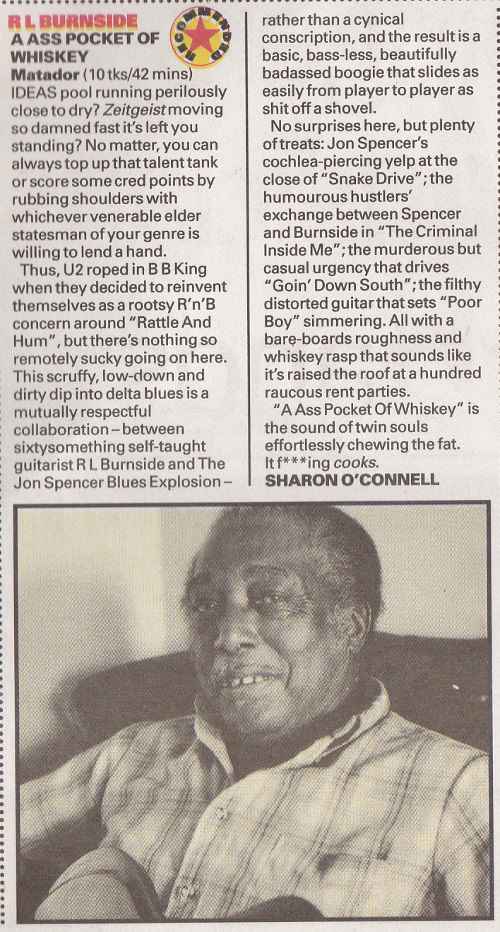 R.L. Burnside - Melody Maker: A Ass Pocket of Whiskey (PRESS, UK)