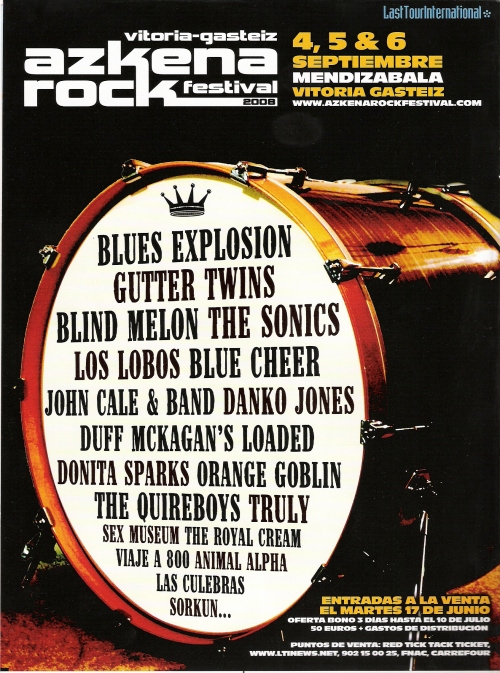 The Jon Spencer Blues Explosion - Azkena Rock Festival, Vitoria-Gasteiz, Spain (4/5/6 September 2008)