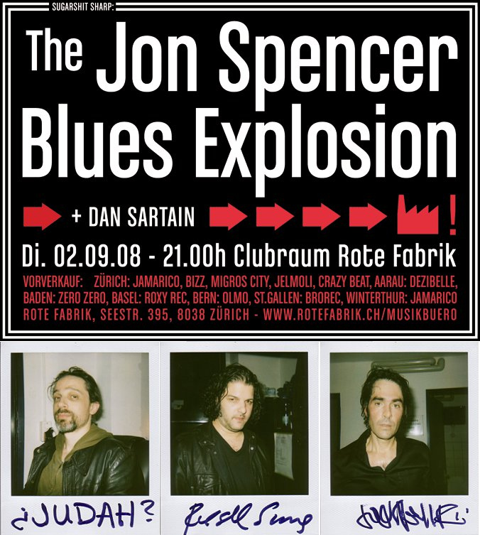The Jon Spencer Blues Explosion - Rote Fabrik, Zurich, Switzerland (2 September 2008)