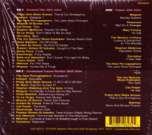 V/A feat. Jon Spencer Blues Explosion - Matador At Fifteen (2xCD/DVD, US) - Rear