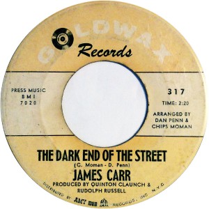 James Carr - At The Dark End of The Street (7″, US) - Label - Side A