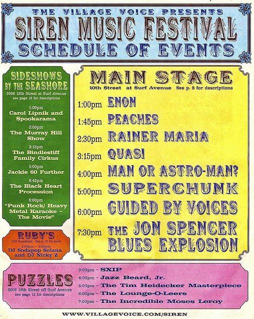 The Jon Spencer Blues Explosion - Siren Festival, Coney Island, Brooklyn, US (21 July 2001)