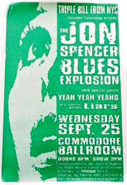 The Jon Spencer Blues Explosion - Commodore Ballroom, Vancouver, BC, Canada (25 September 2002)