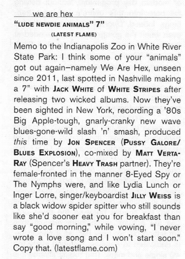 We Are Hex - Big Take Over: Lewd Nudie Animals [Review] (PRESS, US)