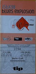 The Jon Spencer Blues Explosion -  The Loft, Berlin, Germany (17 November 1998)