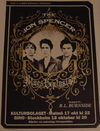 The Jon Spencer Blues Explosion - Kulturbolaget, Malmö / Gino, Stockholm, Sweden (17/18 October 1996)