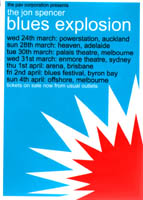 The Jon Spencer Blues Explosion - Australia / New Zealand Tour Dates (24 March 1999 - 4 April 1999) - Rear