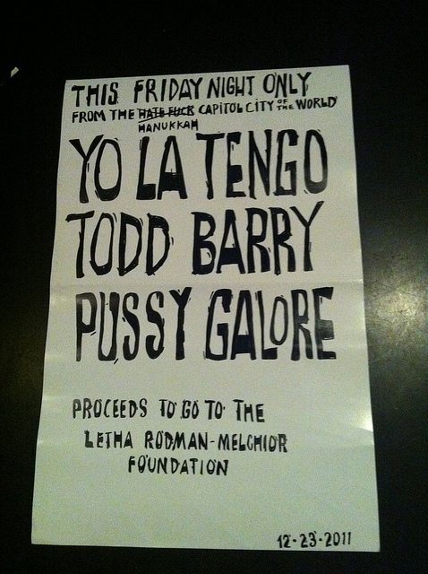 Pussy Galore - Maxwell's, Hoboken, NJ (POSTER/SHIRT, US) - Poster