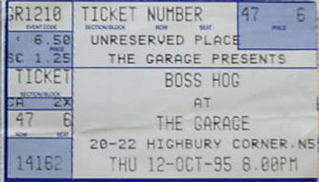 Boss Hog - The Garage, London, UK (12 October 1995)