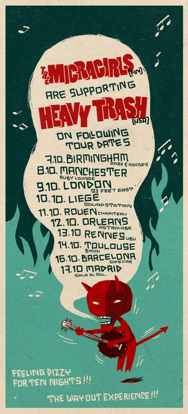 Heavy Trash / The Micragirls - European Tour (POSTER, EUROPE)