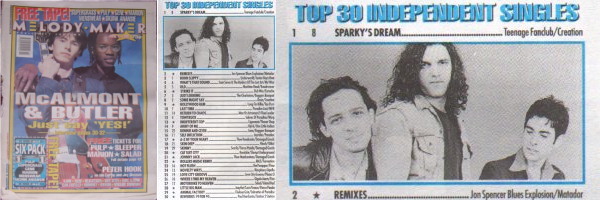 Jon Spencer Blues Explosion - Melody Maker: Top 30 Independent Singles Chart (PRESS, UK)