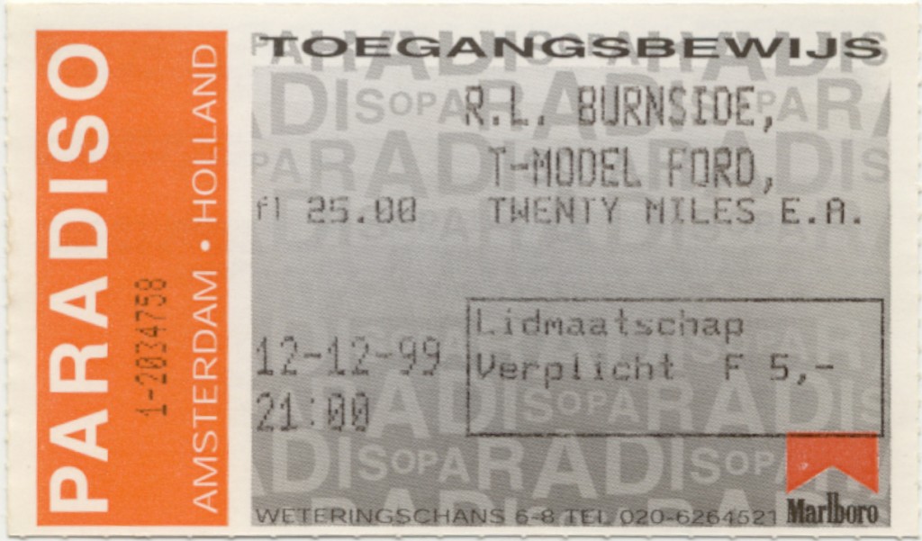 Twenty Miles - Paradiso, Amsterdam, Netherlands (12 December 1999)