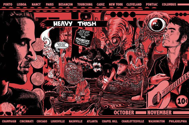 Heavy Trash - 2009 Tour Dates (POSTER, FRANCE)