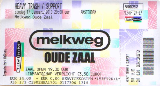 Heavy Trash - Melkweg, Amsterdam, Netherlands (17 January 2010)