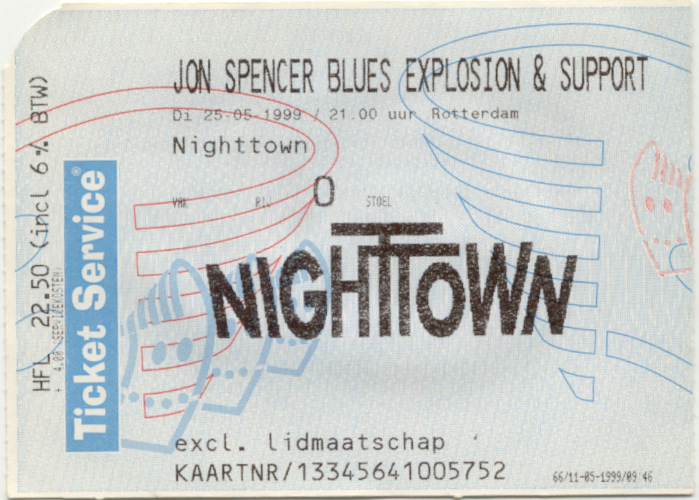 Jon Spencer Blues Explosion - Nighttown, Rotterdam, Netherlands (25 May 1999)