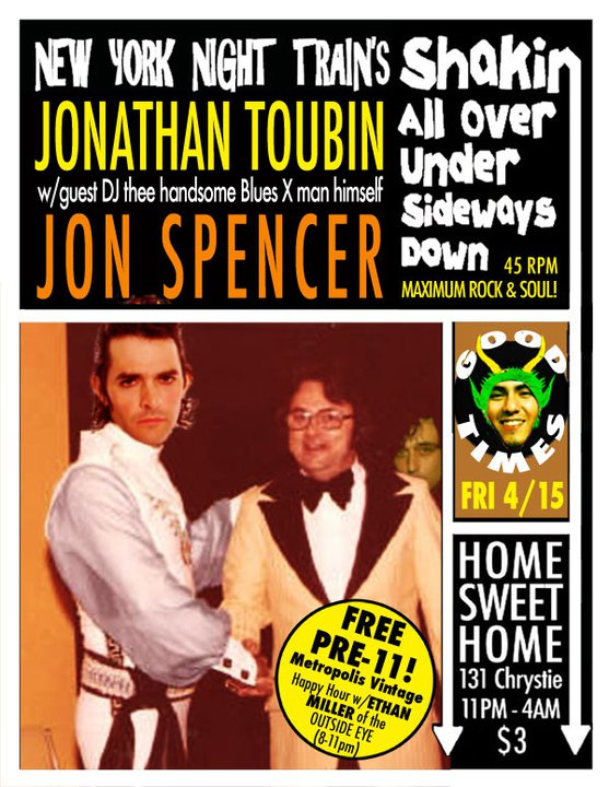 Jon Spencer (DJ Set) - New York Night Train, Home Sweet Home, Manhattan, US (15 April 2011)
