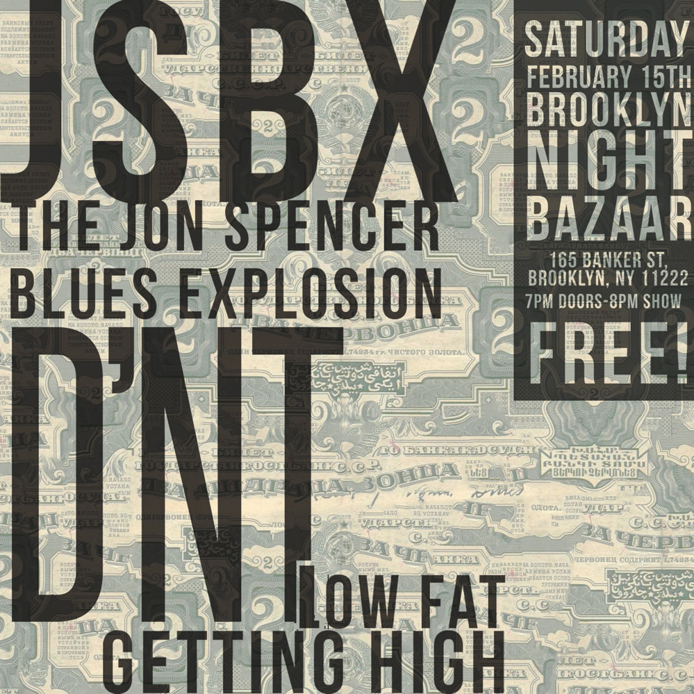 The Jon Spencer Blues Explosion - Brooklyn Night Bazaar, Brooklyn, NY, US (15 February 2014)