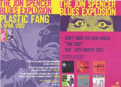 Jon Spencer Blues Explosion - Plastic Fang (FLYER, UK)