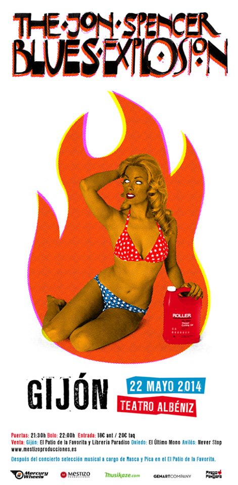 Jon Spencer Blues Explosion - Teatro Albeniz, Gijon, Asturias, Spain (22 May 2014)