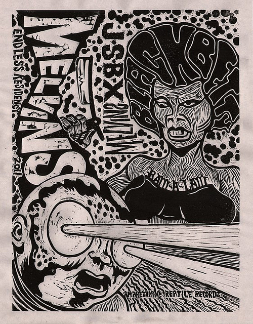Melvins / The Jon Spencer Blues Explosion - Black Betty (POSTER, US) - b/w Print