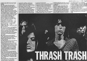 Pussy Galore - Melody Maker: Thrash Thrash [Interview] (PRESS, UK) 