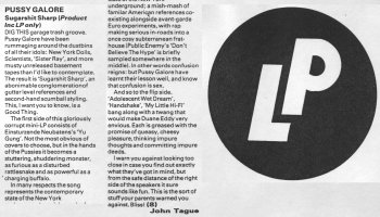 Pussy Galore - Sounds: Sugarshit Sharp (PRESS, UK)