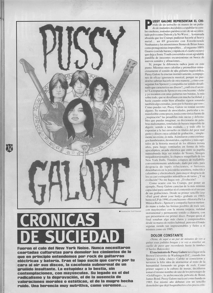 V/A feat. Pussy Galore / The Jon Spencer Blues Explosion - Cronincas de Suiedad / Baad Vibrations!!! (PRESS, SPAIN)
