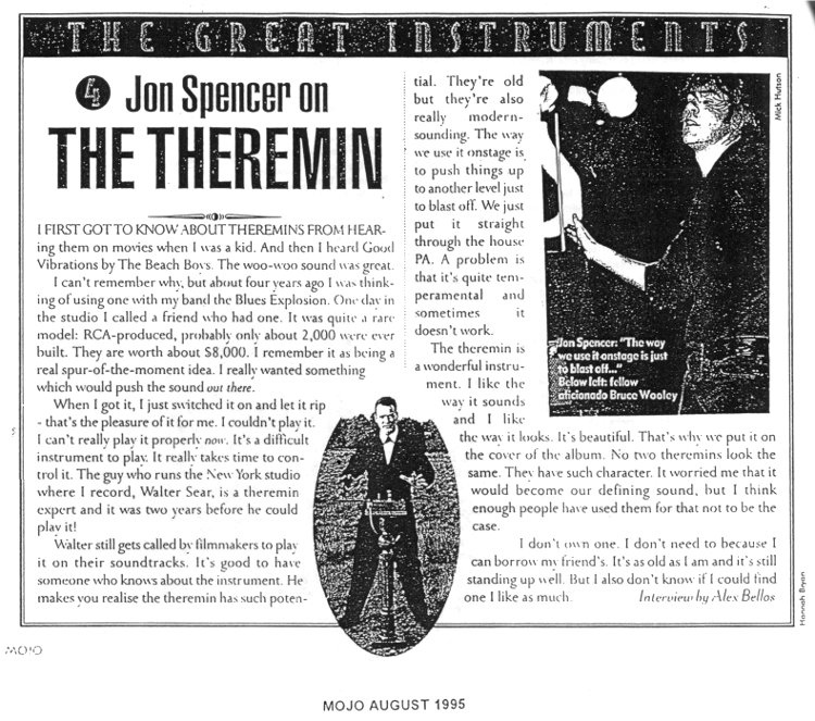 The Jon Spencer Blues Explosion - Mojo: The Great Instruments (PRESS, UK)