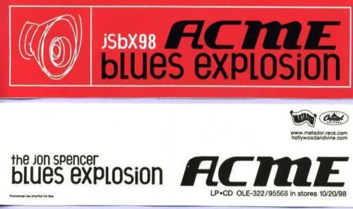 The Jon Spencer Blues Explosion - Acme [#2] (STICKER, US) 