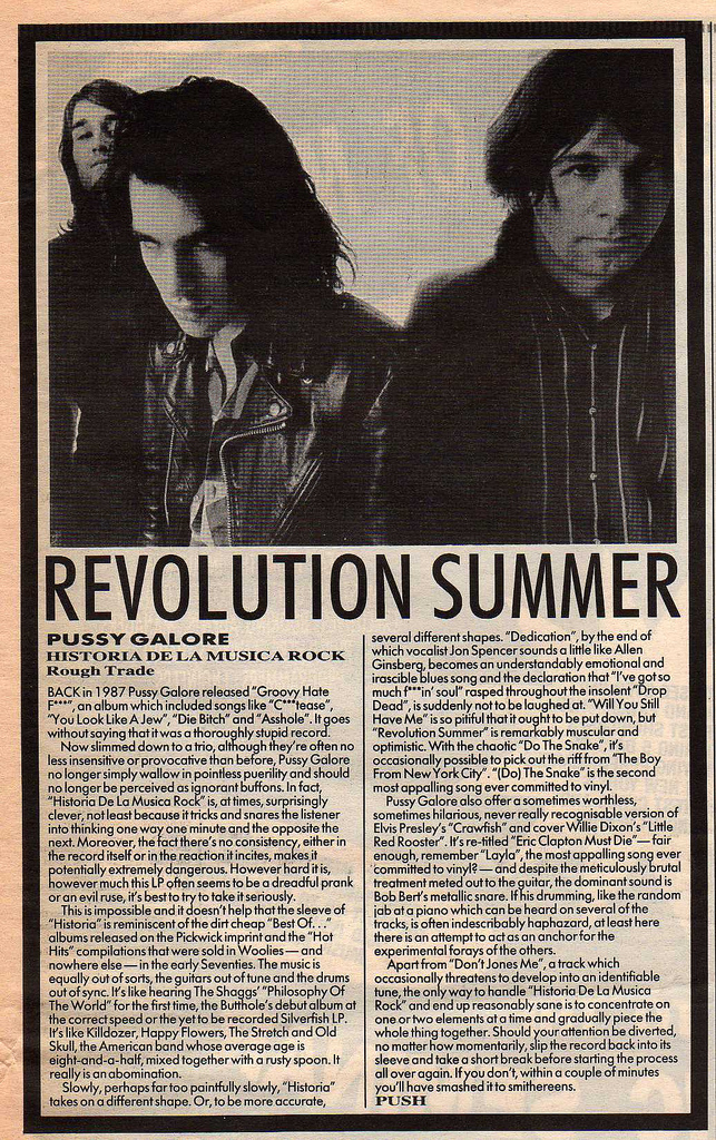 Pussy Galore - Melody Maker: Revolution Summer [Historia De La Musica Rock Review] (PRESS, UK) 