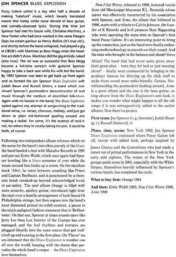 V/A feat. The Jon Spencer Blues Explosion - The A to X of Alternative Music (PRESS, UK)