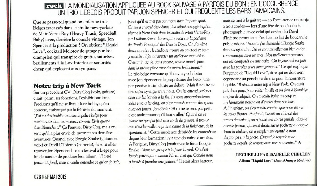 The Experimental Tropic Blues Band – Rock & Folk: Problemes Avec La Police (PRESS, FRANCE) - 2