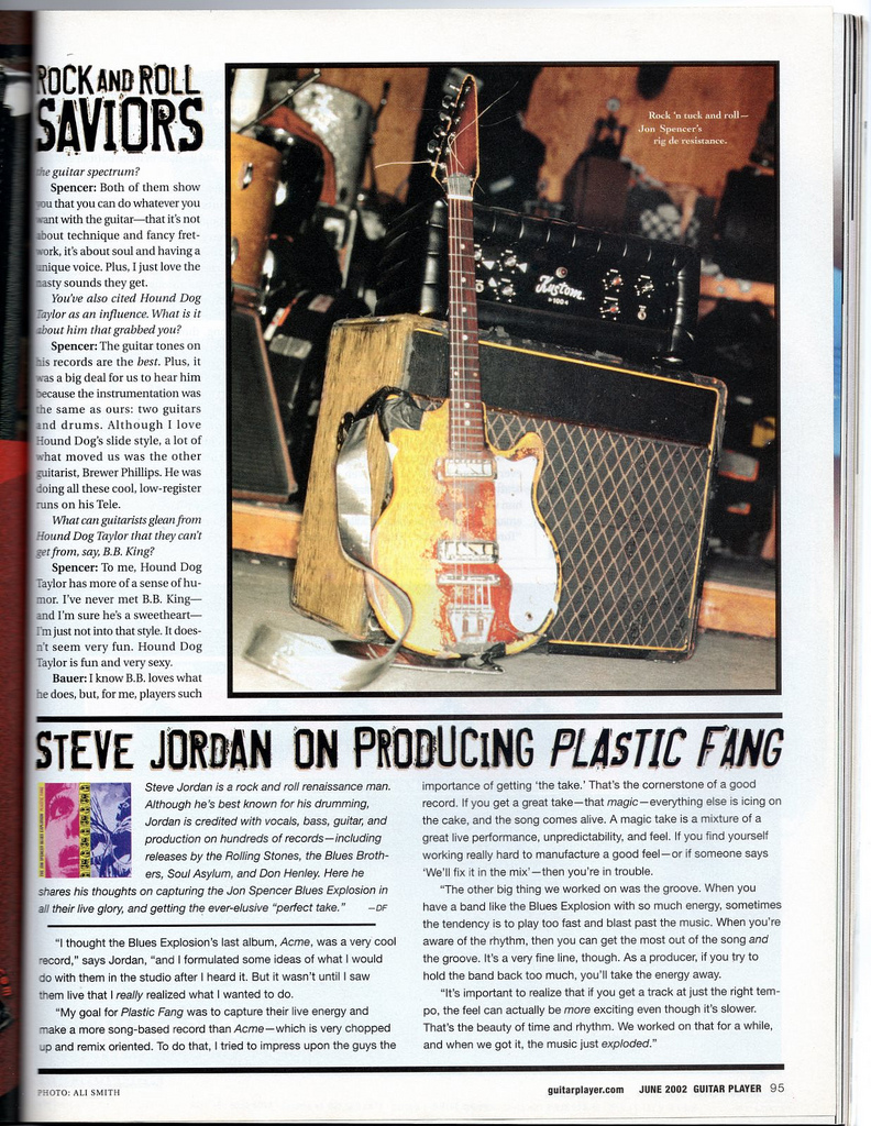 The Jon Spencer Blues Explosion - Guitar Player: Cover / Feature (PRESS, US)