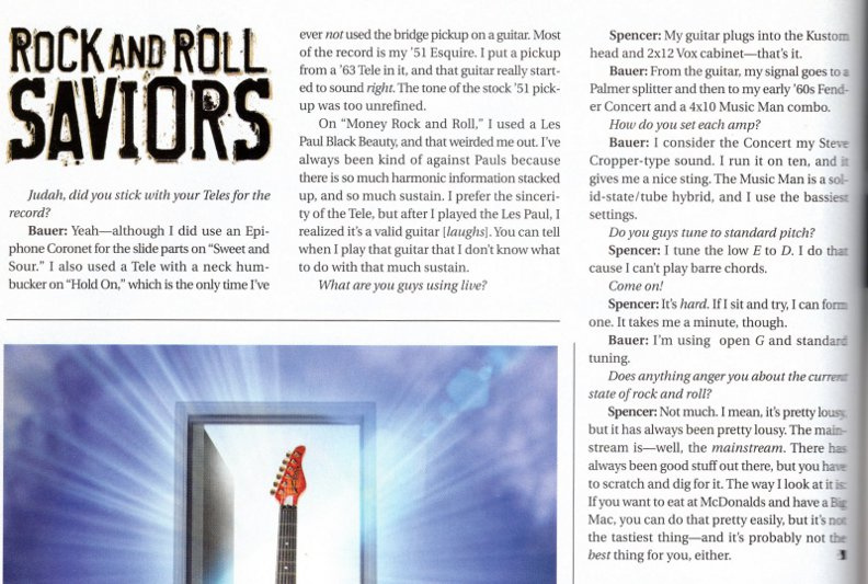 The Jon Spencer Blues Explosion - Guitar Player: Cover / Feature (PRESS, US)