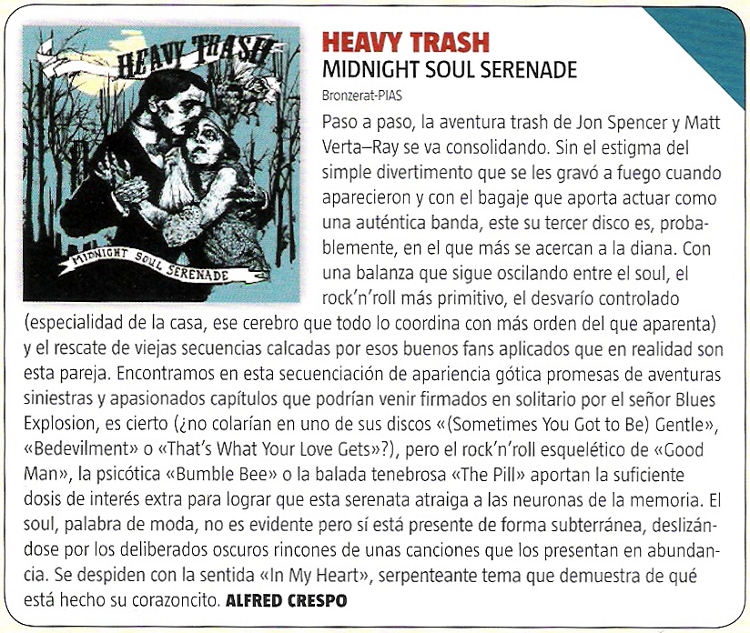 Heavy Trash - Ruta 66: Midnight Soul Serenade Review (PRESS, SPAIN)
