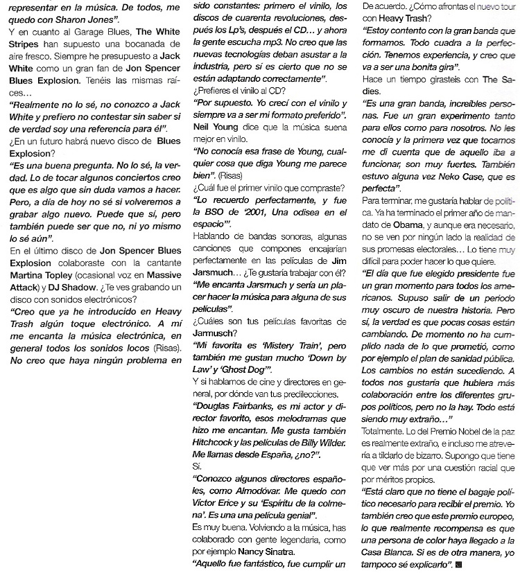 Heavy Trash - Popular 1: Interview (PRESS, SPAIN)