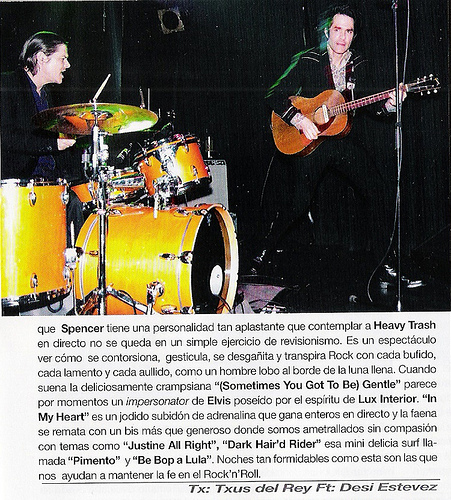 Heavy Trash - Popular 1: Live Review (PRESS, SPAIN) - Text / Photo