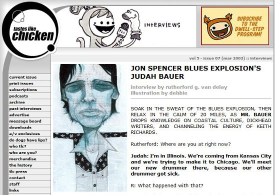 Judah Bauer - Tastes Like Chicken: The Jon Spencer Blues Explosion’s Judah Bauer (PRESS, US)