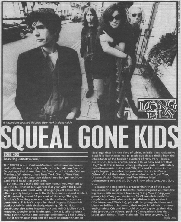 Boss Hog - NME: Boss Hog [Review] (PRESS, UK)