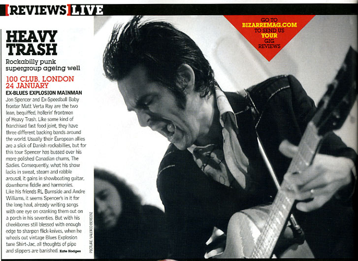 Heavy Trash - BizarreMag.com: 100 Club [Review] (PRESS, UK)